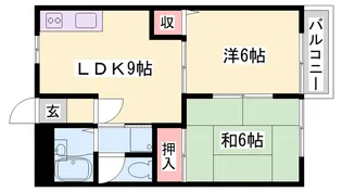 2LDKの間取り画像
