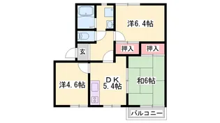 ハイツ和光B棟【2階】の間取り