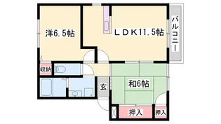 パセオ広畑Ⅰ【2階】の間取り