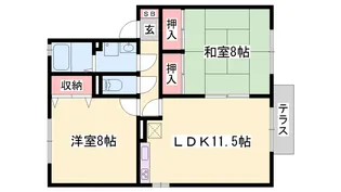 セジュールヒルトップ【2階】の間取り