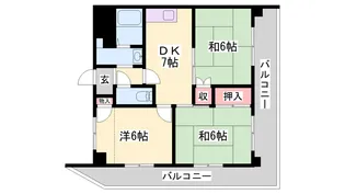 ロイヤルコーポ高砂【401号室】の間取り