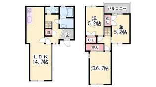ロレーヌハイツ加古川稲屋【101号室】の間取り