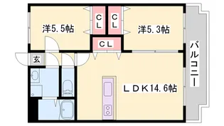 エスペランス姫路【302号室】の間取り