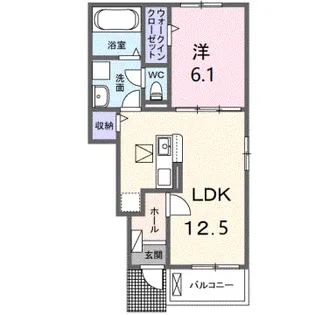 シーズンテラス勝原【1階】の間取り