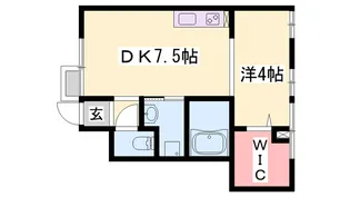 コンフォート双葉Ⅲ【102号室】の間取り