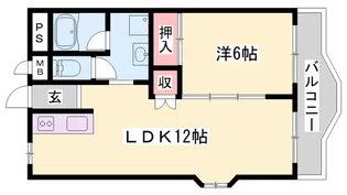 インタービレッジ南今宿【601号室】の間取り