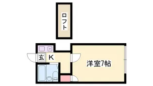 パレス西中島【102号室】の間取り