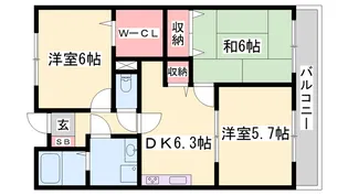 ファミール・サンフジ【3階】の間取り