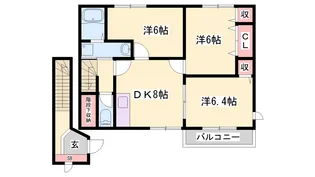 ソレアード・ガーデンⅡ【2階】の間取り