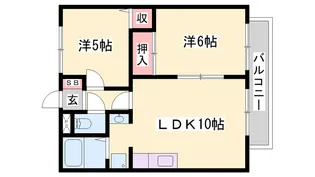 サンライフ新町B棟【2階】の間取り