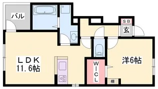 ラポール B【1階】の間取り
