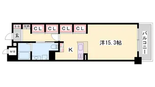 キャッスルコート西新町【6階】の間取り