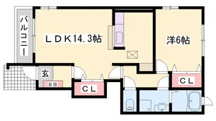 プリームス ホルティー【1階】の間取り
