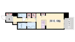 1Kの間取り画像