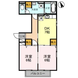 パレス御幸【1階】の間取り