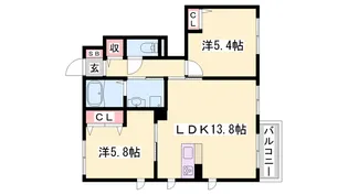 クワトロスクエア【1階】の間取り