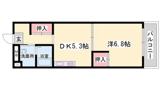 セルジュYS姫路【503号室】の間取り