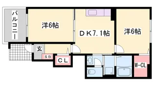 ノイ・フリーデB【1階】の間取り