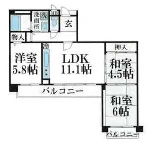 クリーンピア西二階町(正木ビル)【3階】の間取り