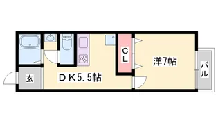 エトランス県大前【103号室】の間取り