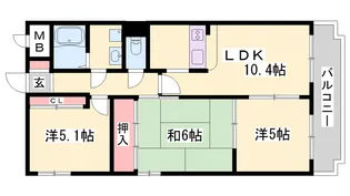 セントラヴィーヌ山手【2階】の間取り