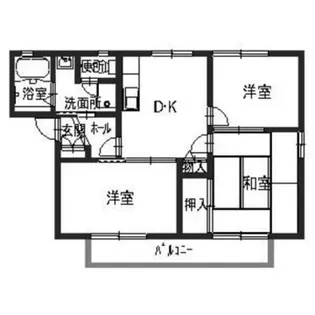 ヴィラシャンピニヨンⅡ【F102号室】の間取り