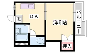ヴィラ北平野【202号室】の間取り