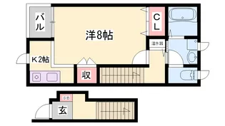 ル・シエール姫路【203号室】の間取り