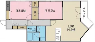 コーポ青山Ⅲ【9階】の間取り