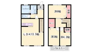 クリスタルハイツ仁豊野【5号室】の間取り