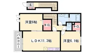 アプローズB【2階】の間取り