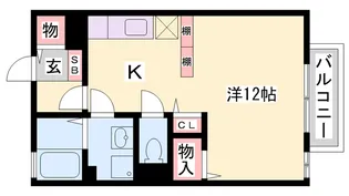 リビングタウン古坂弐番館【107号室】の間取り