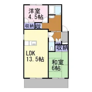 メゾングレーヌ【1階】の間取り