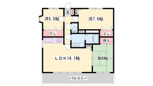 グランベール蒲田【305号室】の間取り