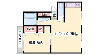 コーポラスエイト【1階】の間取り