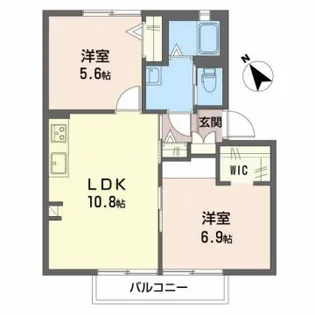 メゾンソレイユ【2階】の間取り