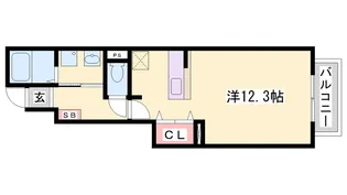 パークサイドライヴン【1階】の間取り