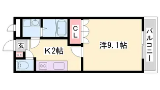 アビタシオン朝日【1階】の間取り