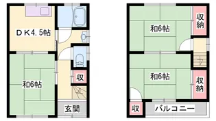 兵庫県姫路市鷹匠町【一戸建】の間取り