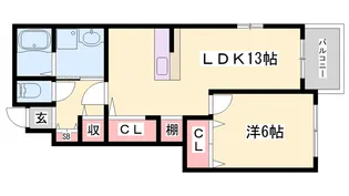 ミルキーウェイB【1階】の間取り