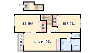 ハッピーヒル【2階】の間取り