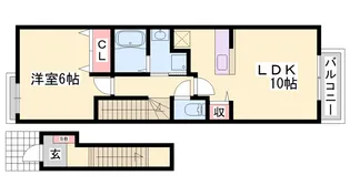 メゾン・ド・花水木 弐番館【2階】の間取り