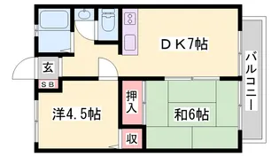 サンシティ下手野【2階】の間取り
