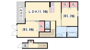 ハウス28【2階】の間取り