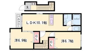 ロイヤルメゾン【2階】の間取り