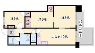 インタービレッジ青山三番館【3階】の間取り