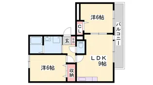 サンエイトA【2階】の間取り