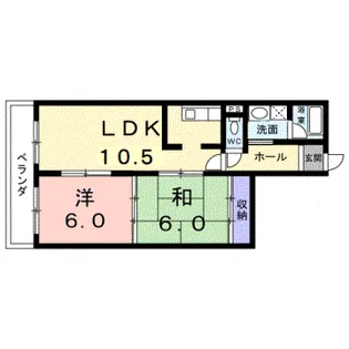 リバーサイドA【3階】の間取り
