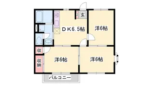 リバティー田寺【2階】の間取り