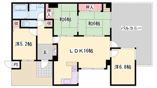 グランドメゾン姫路【5階】の間取り